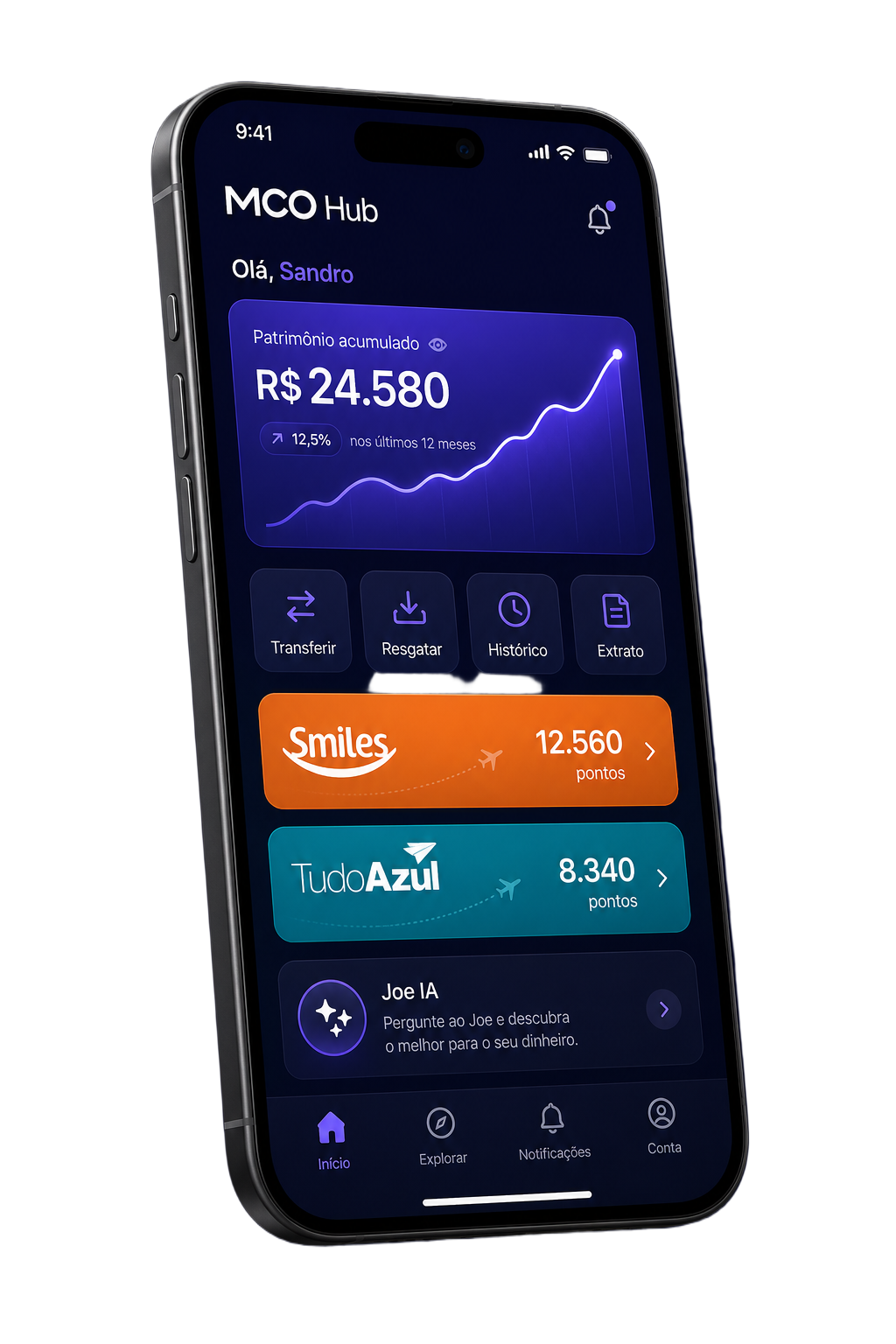 MCO Hub — aplicativo mobile